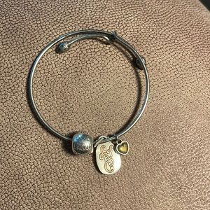 Women’s Brighton Silver Bangle Bracelet with Charms